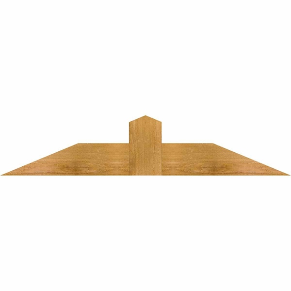 Ekena Millwork Portland Rough Sawn Timber Gable Bracket, Western Red Cedar, 36"W x 7"H x 4"D x 4"F, 5/12 Pitch GBW036X07X0404POR00RWR - main